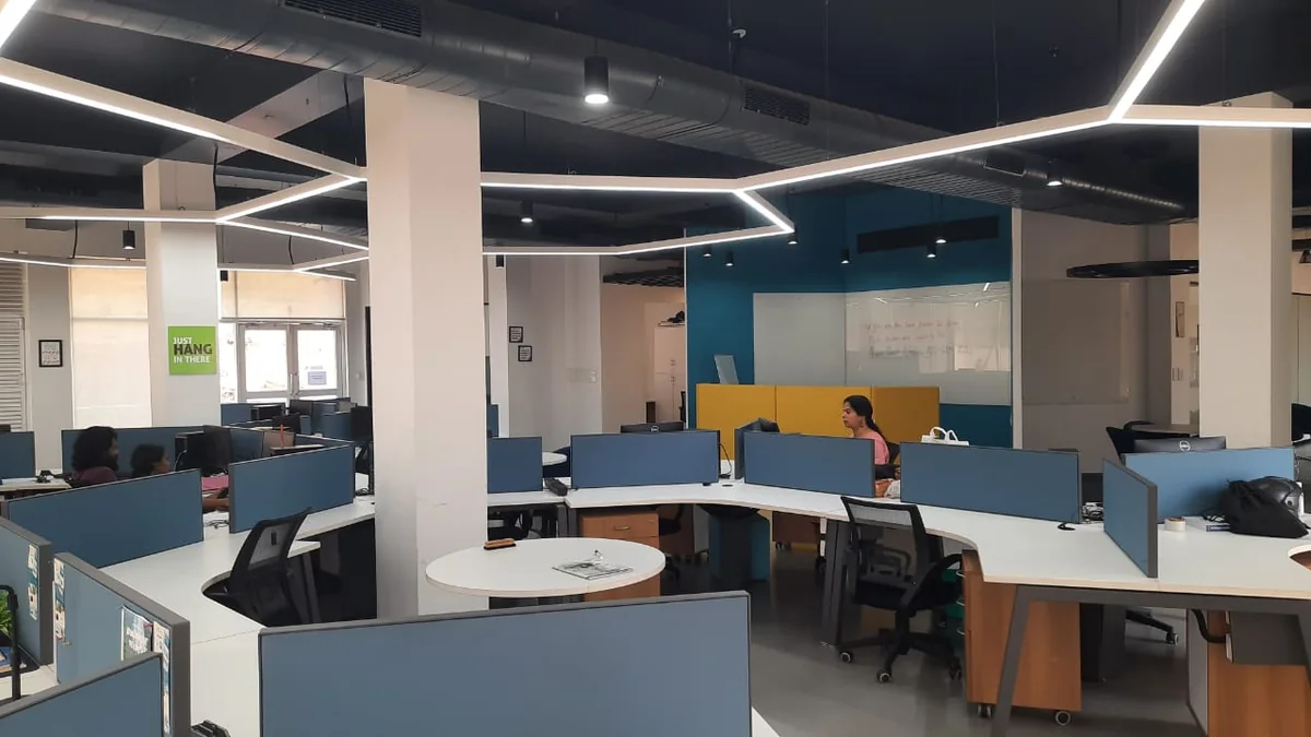 The co-working floor at the Atal Incubation Centre, Goa Institute of Management — our registered office